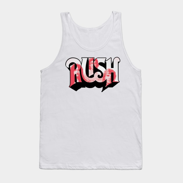 Rush Red & White Tank Top by Tandit Store